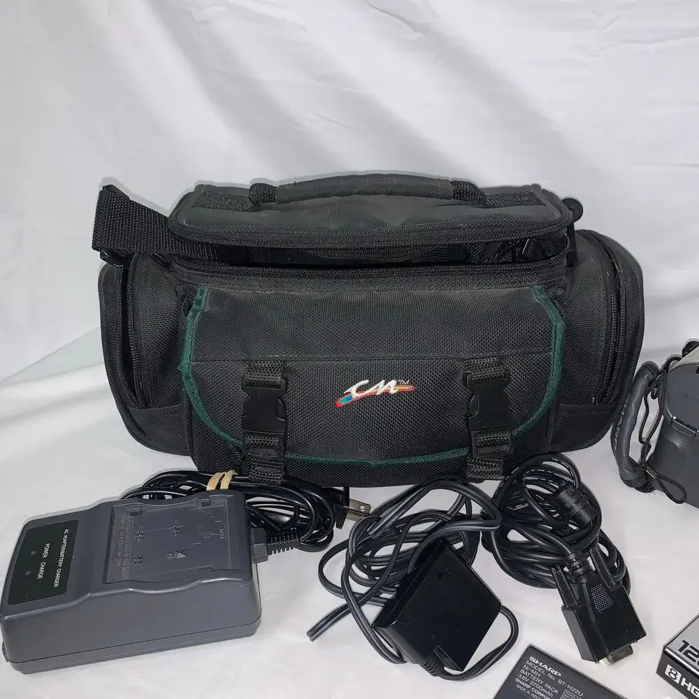 Vintage 2000’s Sharp VL-E780U Viewcam Video8 Camcorder & Accessories